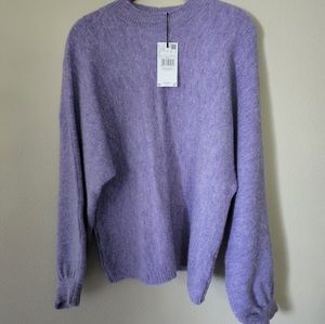 Mango purple dolman sleeve sweater